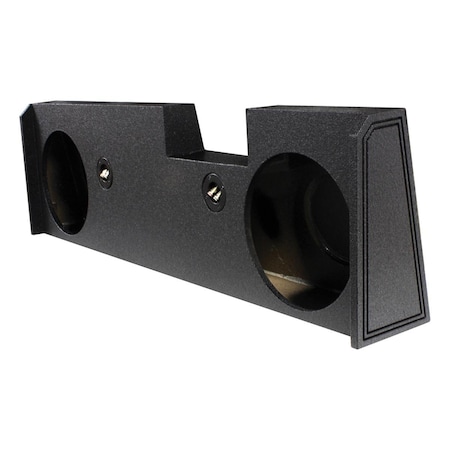 Qpower 12 in Dual 2014Current GM  Chevy Crew Cab Woofer Box Bed Liner Sprayed QBGMC1220144DR